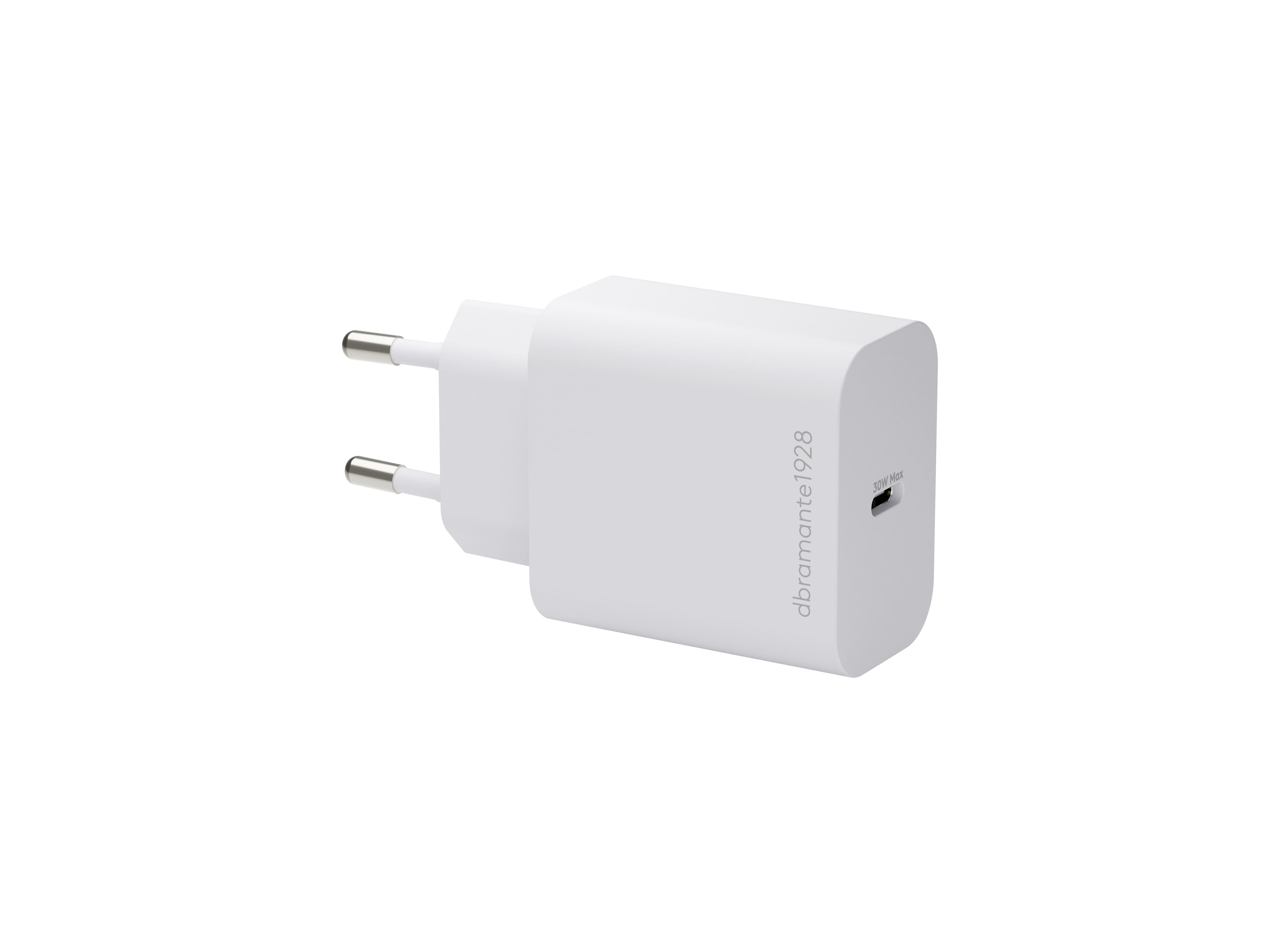 CARGADOR DBRAMANTE EU WALL BRANCO USB-C 30W image number 0