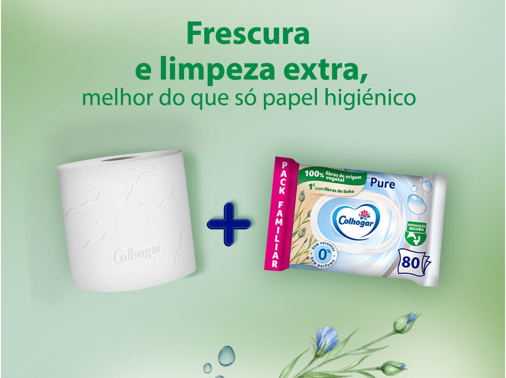 PAPEL HIGI&Eacute;NICO COLHOGAR H&Uacute;MIDO PURE 80UN image number 4