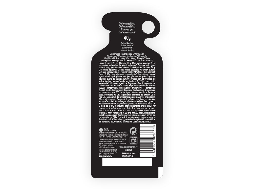 GEL GOLDNUTRITION NEUTRO PRO.FORMANCE 40 G image number 1