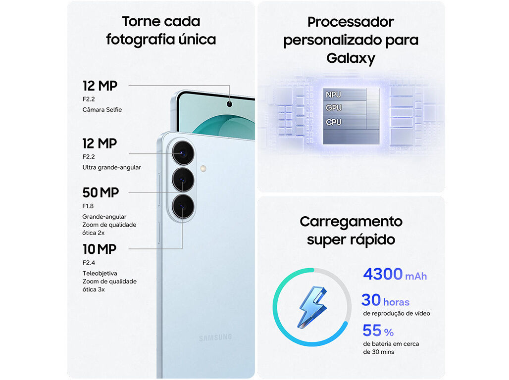 SMARTPHONE SAMSUNG GALAXY S26 256GB AZUL CLARO image number 1