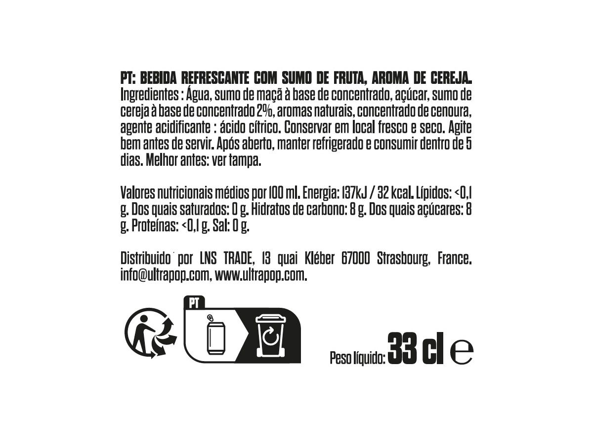 SUMO ULTRAPOP CEREJA ONE PIECE 330ML image number 1