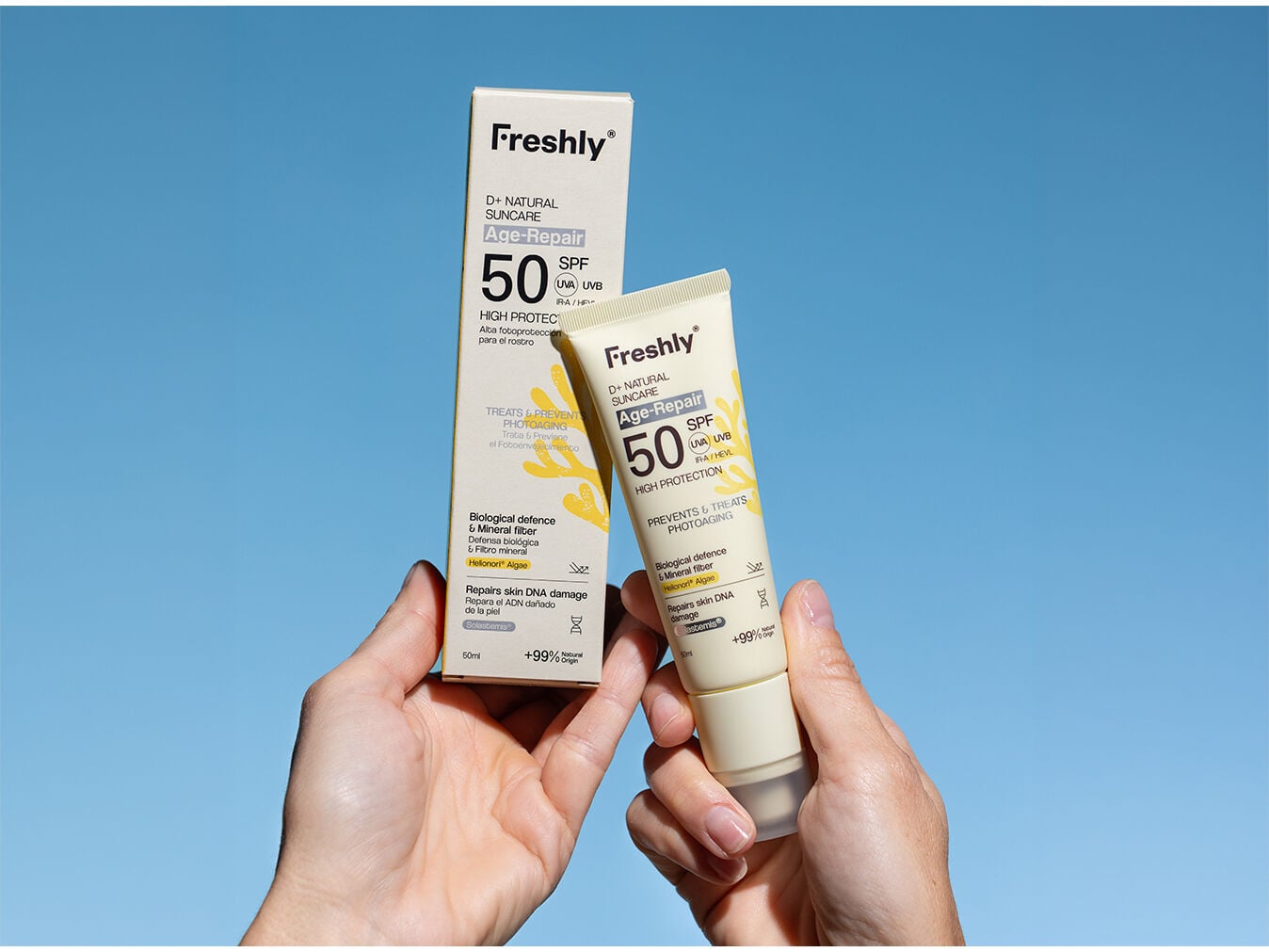 PROTETOR SOLAR FRESHLY D+NATURALAGE-REPAIR SPF50 50ML image number 2