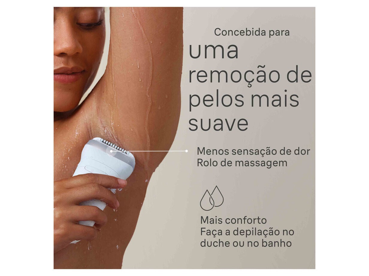DEPILADORA BRAUN SILK-&Eacute;PIL 3 SE3-031 ESSENTIAL COM CABE&Ccedil;A DE CORTE E PENTE APARADOR image number 3
