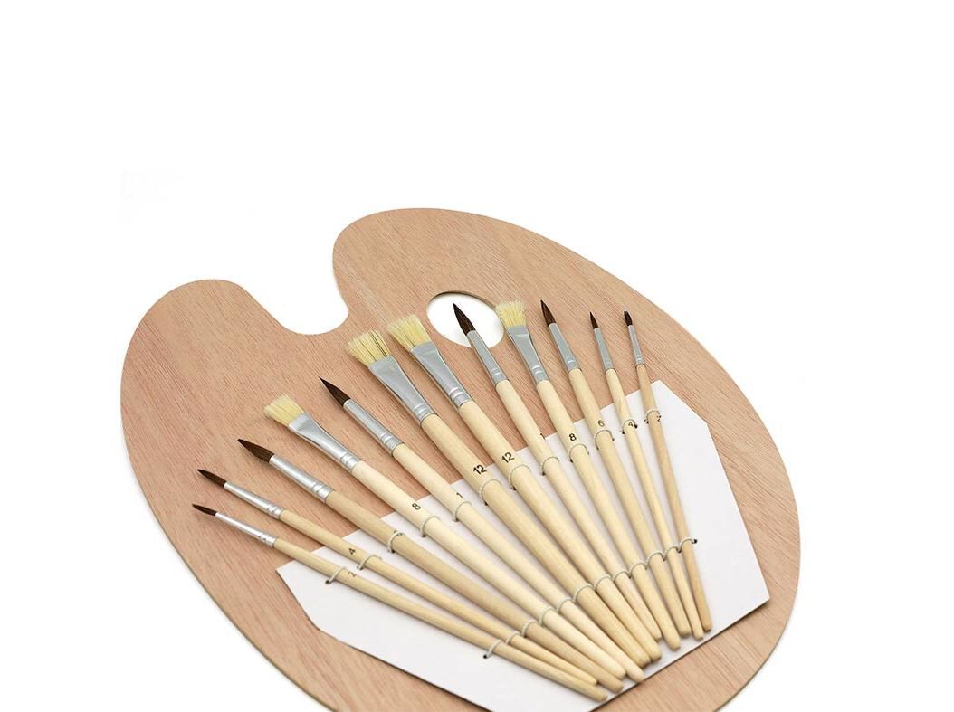 CONJUNTO BELAS ARTES AUCHAN PALETE+12 PINCEIS image number 1