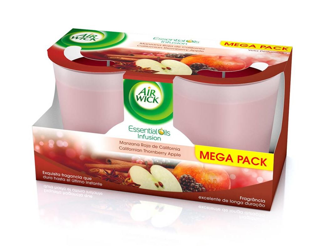 VELA AMBIENTADORA AIR WICK MA&Ccedil;&Atilde; 2X105G