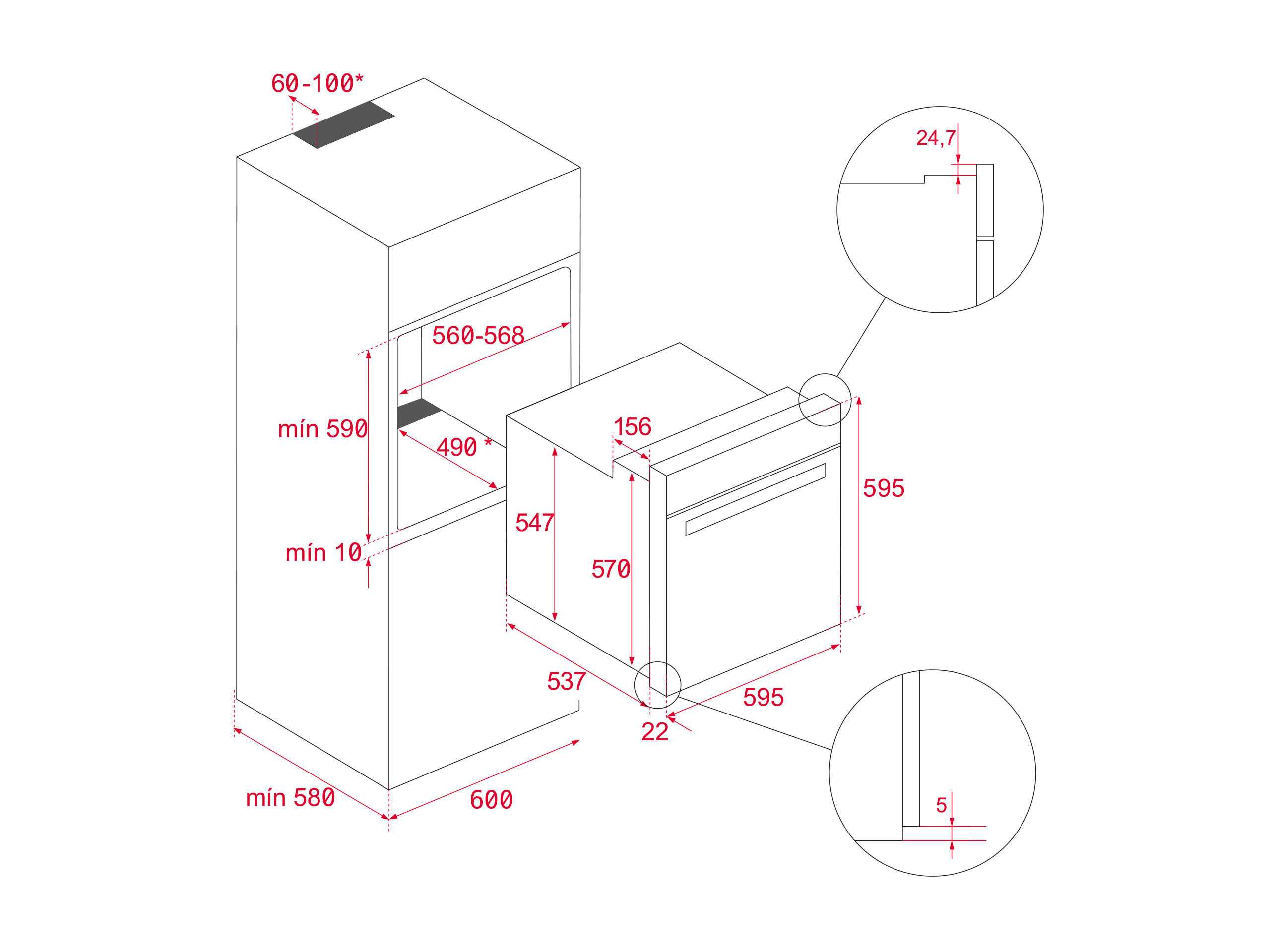FORNO MULTIFUN&Ccedil;&Otilde;ES TEKA HBB 605 COM SISTEMA DE LIMPEZA HYDROCLEAN 70L image number 1