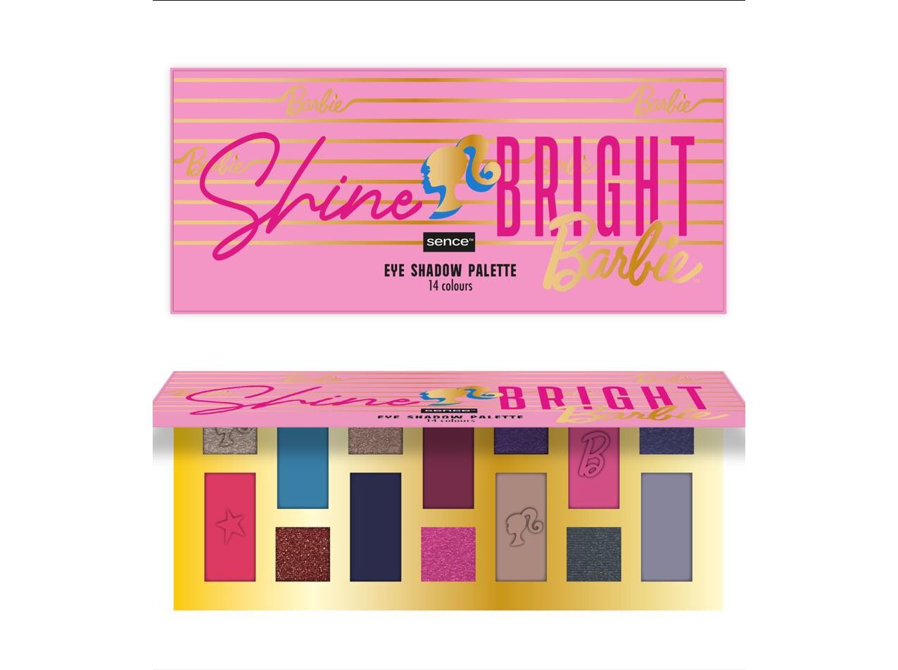 PALETE SENCE SOMBRAS OLHOS BARBIE 14 CORES