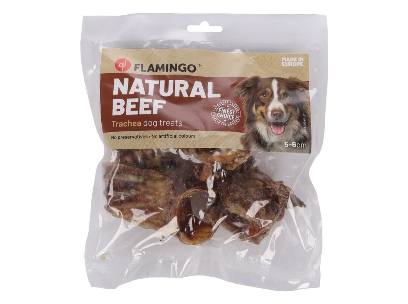 SNACK NATURAL C&Atilde;O FLAMINGO TRAQUEIA 100G