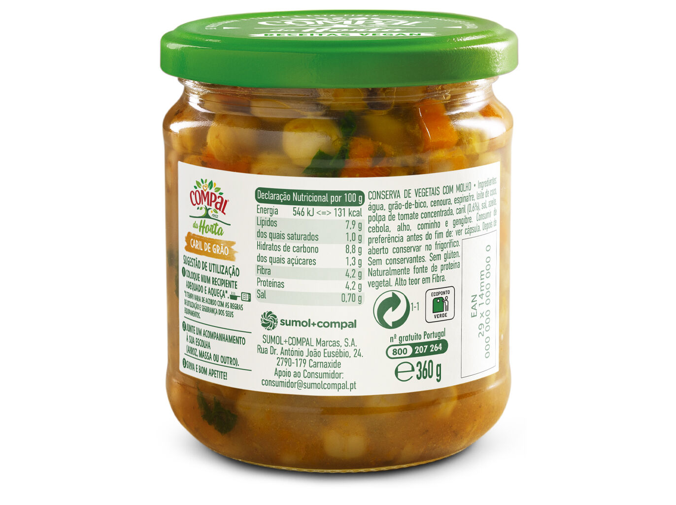 CARIL DE GR&Atilde;O COMPAL DA HORTA 360GR image number 1