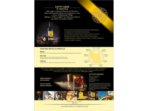 WHISKY CUTTY SARK 12 ANOS 0.70L image number 1