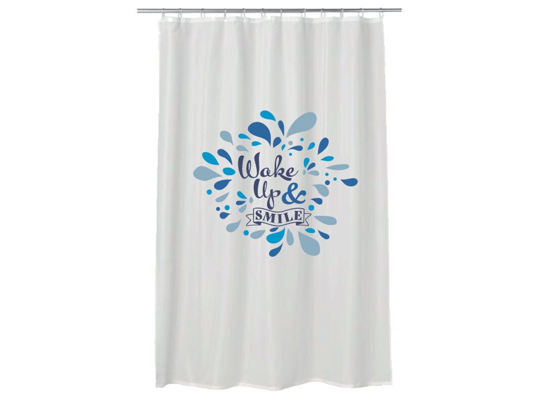 CORTINA DUCHE WAKE UP & SMILE ACTUEL PEVA 180X200CM