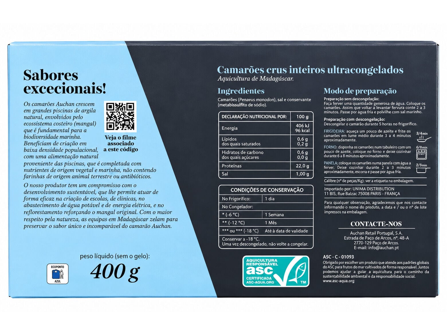 CAMAR&Atilde;O MADAG&Aacute;SCAR CR&Uacute; AUCHAN COLLECTION CULTIVAMOS O BOM ASC 20/30 400G image number 1