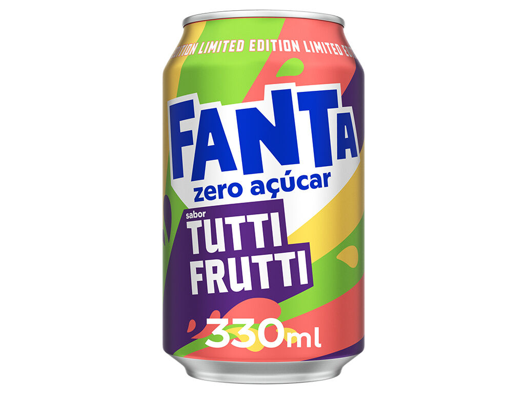 REFRIGERANTE C/ G&Atilde;S FANTA ZERO TUTTI FRUTTI LATA 0.33L image number 0