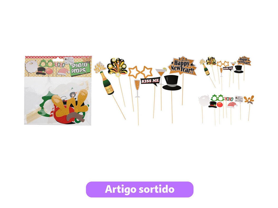 ACESS&Oacute;RIOS SELFIE ANO NOVO 8 PE&Ccedil;AS MODELOS SORTIDOS