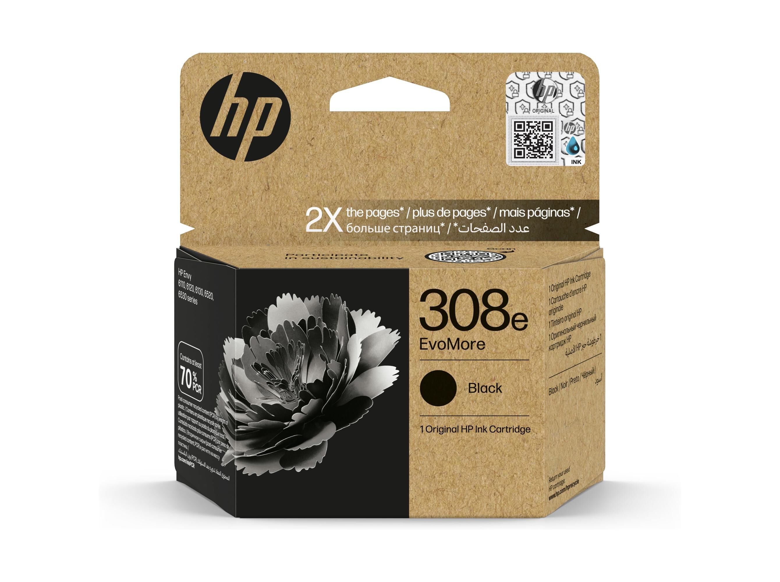 TINTEIRO PRETO HP 308E EVOMORE BK 7FP22UE#SE1 image number 0