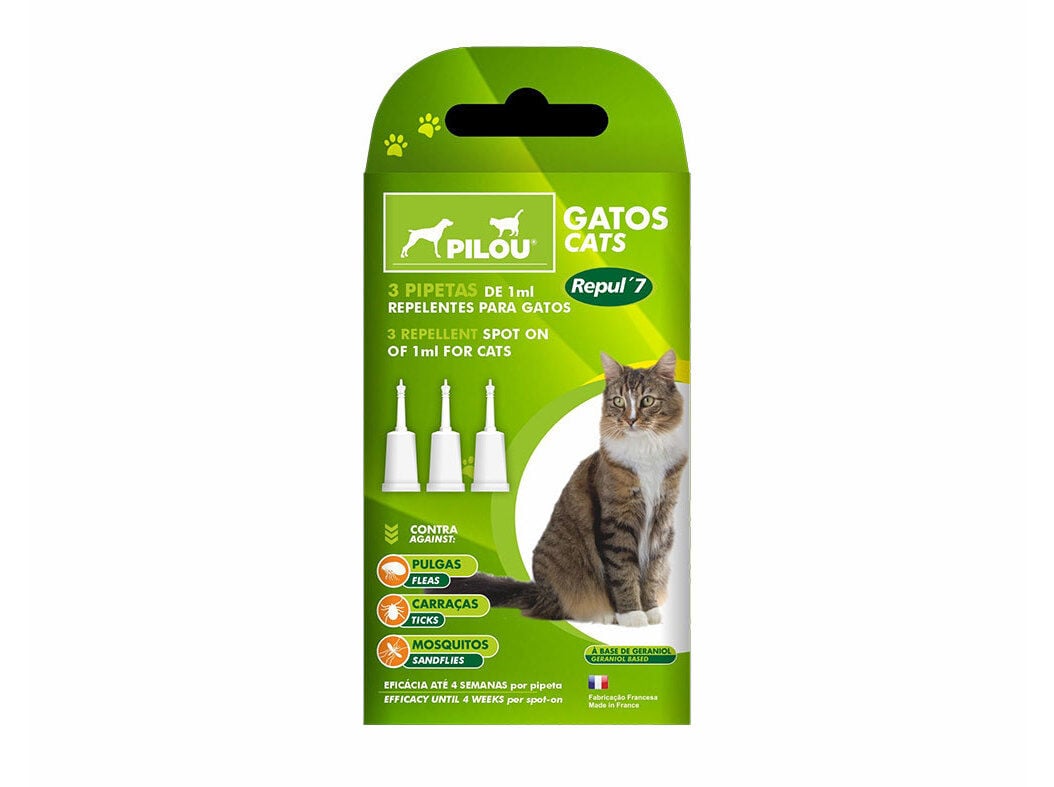 PIPETAS REPELENTES PILOU PARA GATO 3X1ML image number 0