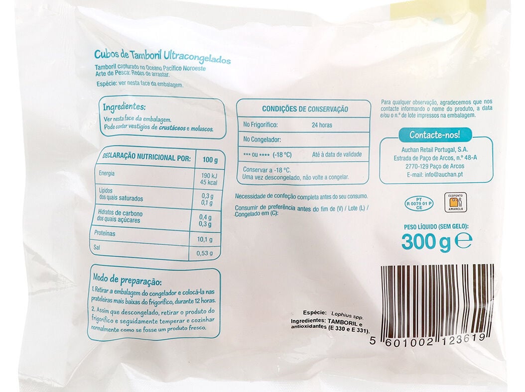 CUBOS TAMBORIL POLEGAR ULTRACONGELADOS 300G image number 1