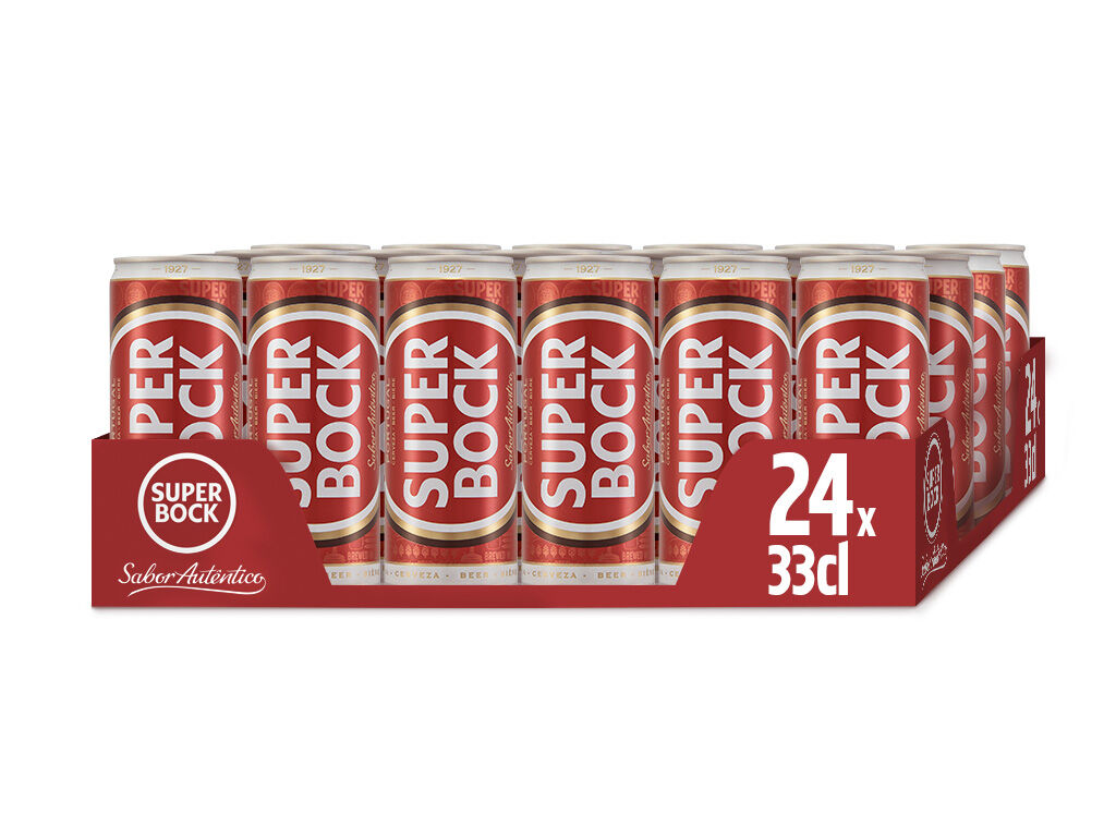 CERVEJA SUPER BOCK LATA 24X0.33L image number 0