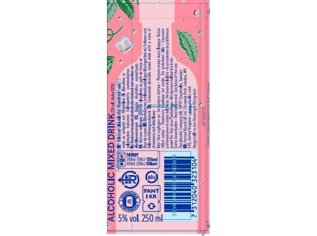 COCKTAIL ABSOLUT STRA&SPRITZ LATA 0.25L image number 1