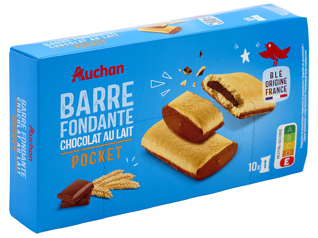 BOLACHA RECHEADA AUCHAN CHOCOLATE 10 SAQ 295G image number 0