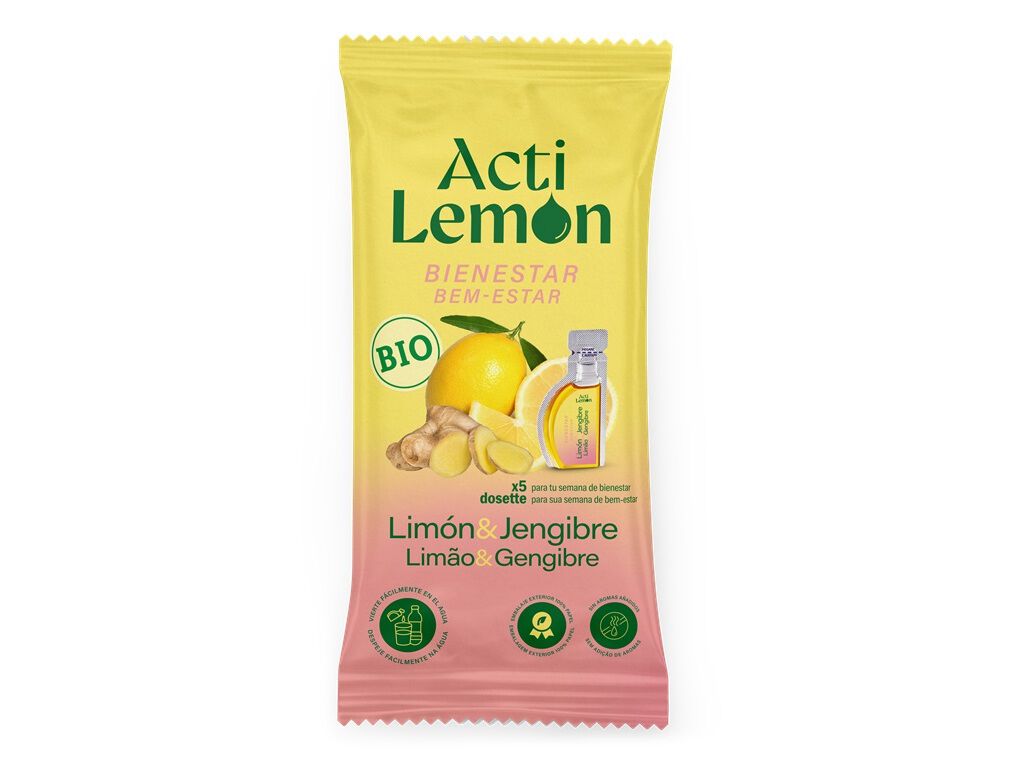 SUMO LIM&Atilde;O E GENGIBRE POLENGHI ACTILEMON 5X15ML
