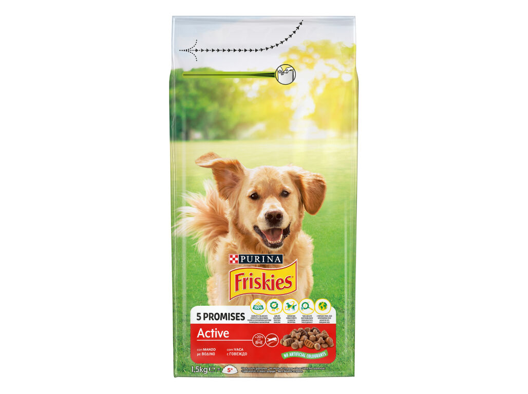 RA&Ccedil;&Atilde;O PARA C&Atilde;O FRISKIES ACTIVE COM VACA 1.5KG image number 0