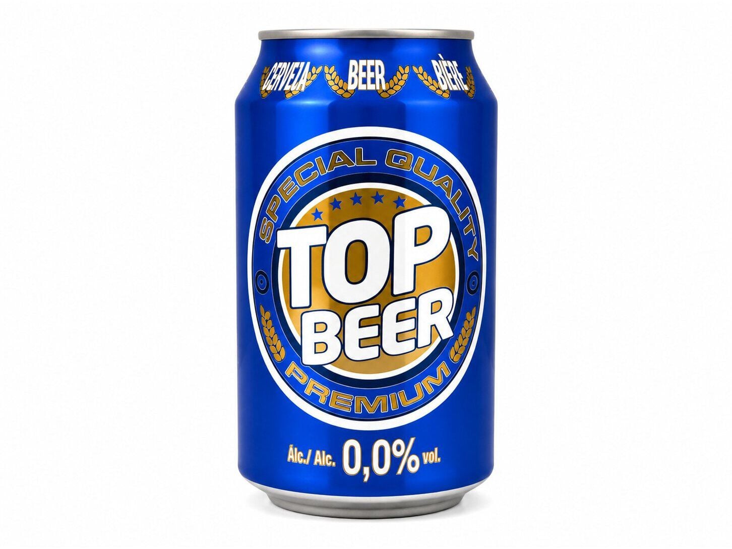 CERVEJA SEM &Aacute;LCOOL TOP BEER LATA 0.33L