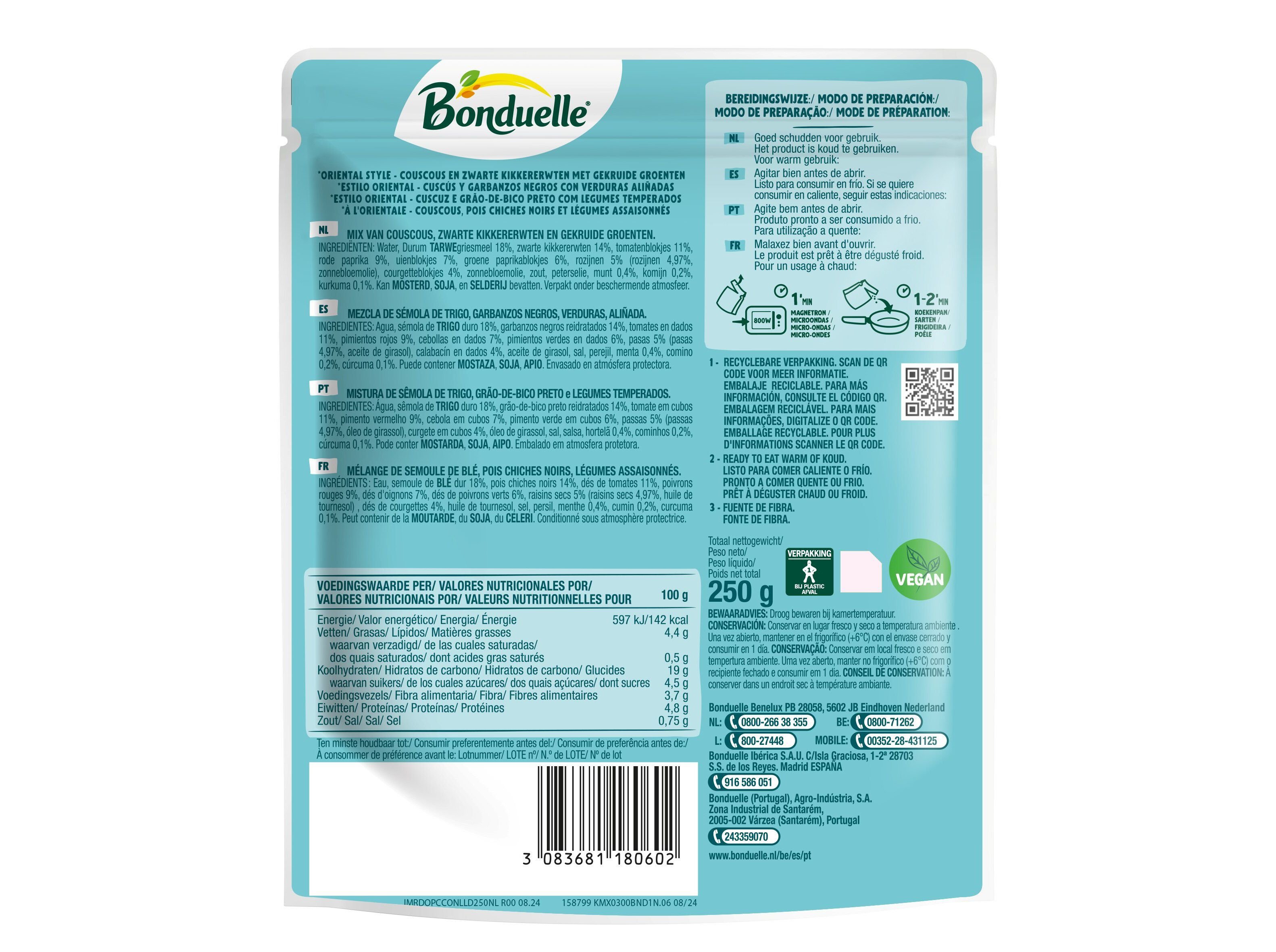 LUNCH BOWL BONDUELLE ORIENTAL 250G image number 1