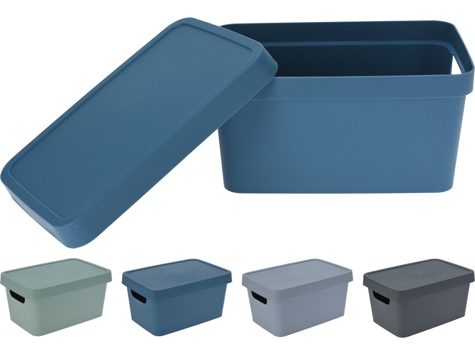 CAIXA PARA ARRUMA&Ccedil;&Atilde;O COM TAMPA 24.5X16.5X12CM CORES SORTIDAS image number 1