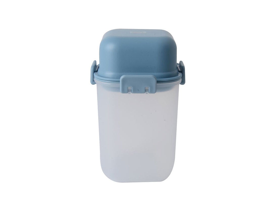 CAIXA PARA SNACKS ACTUEL AZUL COMPARTIMENTADA image number 0