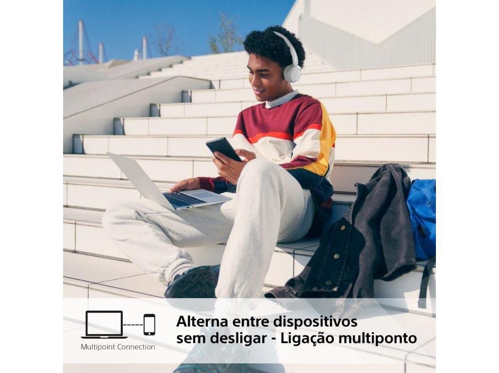 AUSCULTADORES SEM FIO SONY WHCH520W BRANCO image number 9