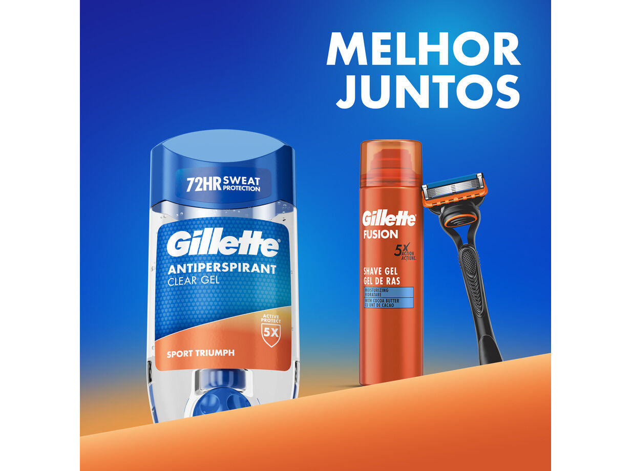 DESODORIZANTE STICK GILLETTE CLEAR GEL SPORT TRIUMPH 70 ML image number 6