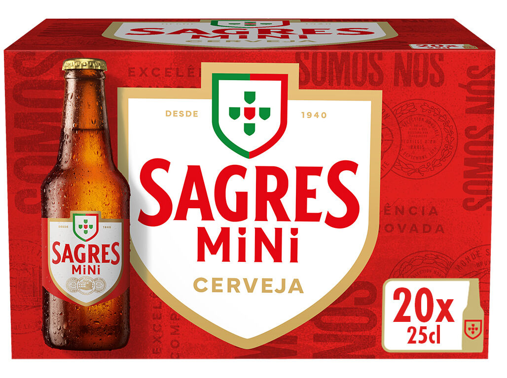 CERVEJA SAGRES BRANCA MINI 20X0.25L