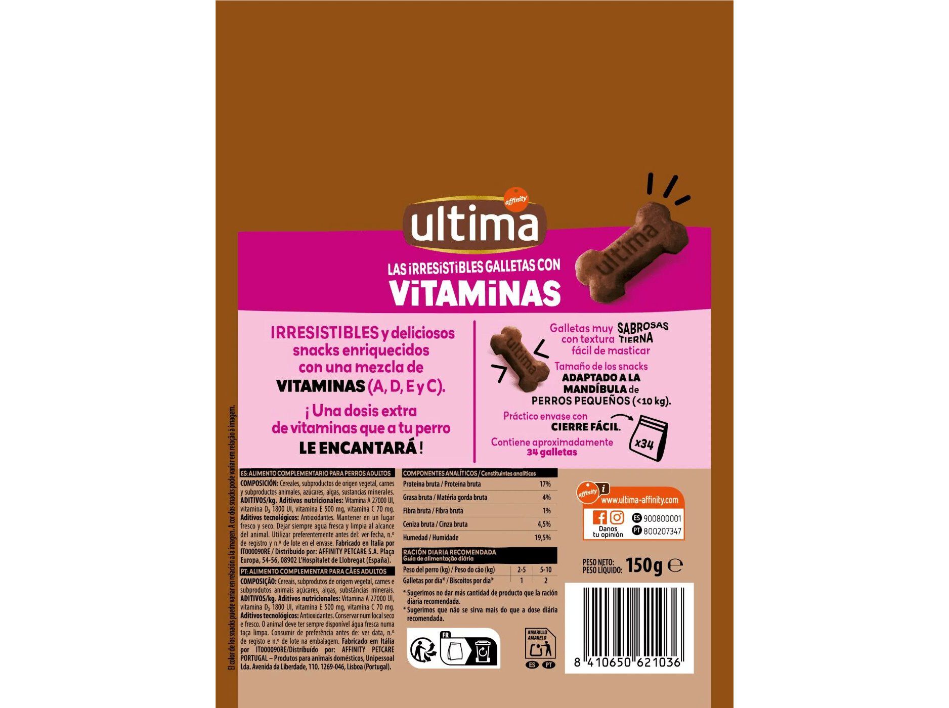 SNACK PARA C&Atilde;O MINI ULTIMA VITAMINAS 150G image number 1