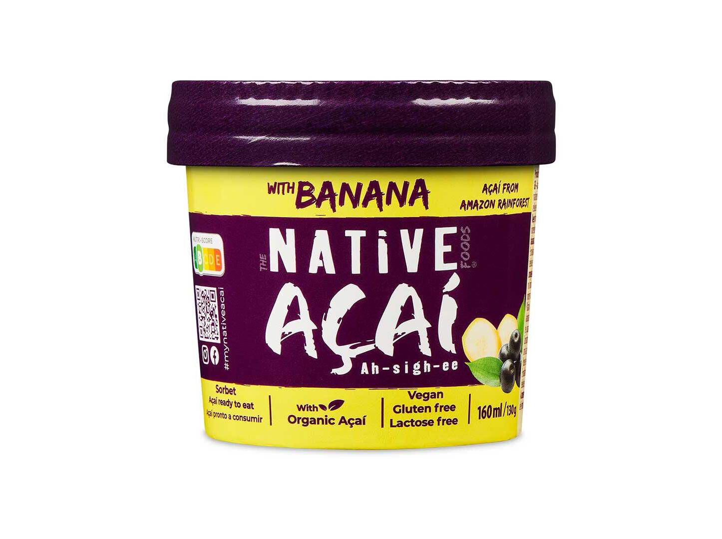 POLPA NATIVE DE FRUTA A&Ccedil;A&Iacute; COM BANANA 160ML