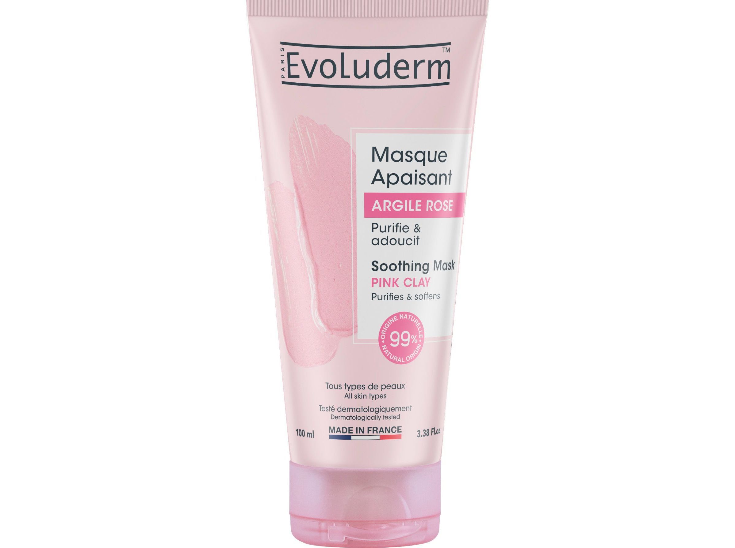 M&Aacute;SCARA FACIAL EVOLUDERM ARGILA ROSA 100 ML image number 0