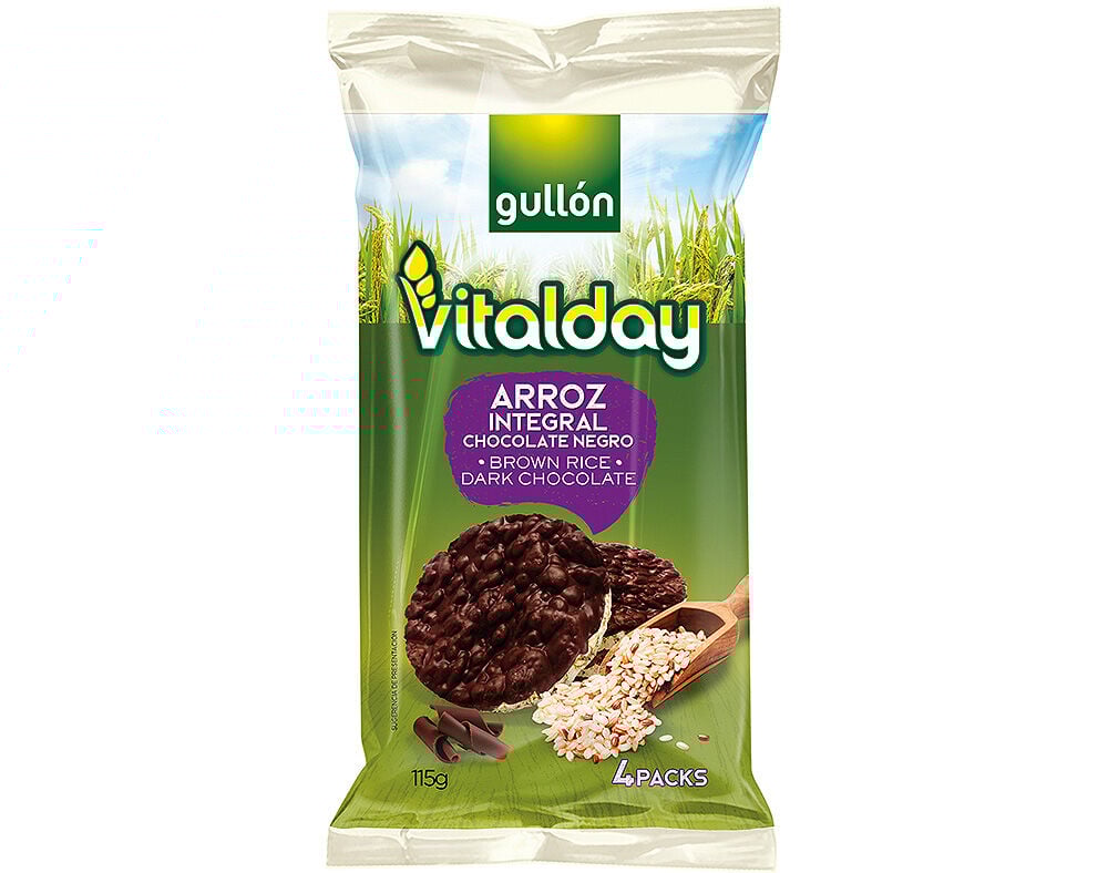 TORTITAS GULLON VITALDAY ARROZ CHOCOLATE 105.2G