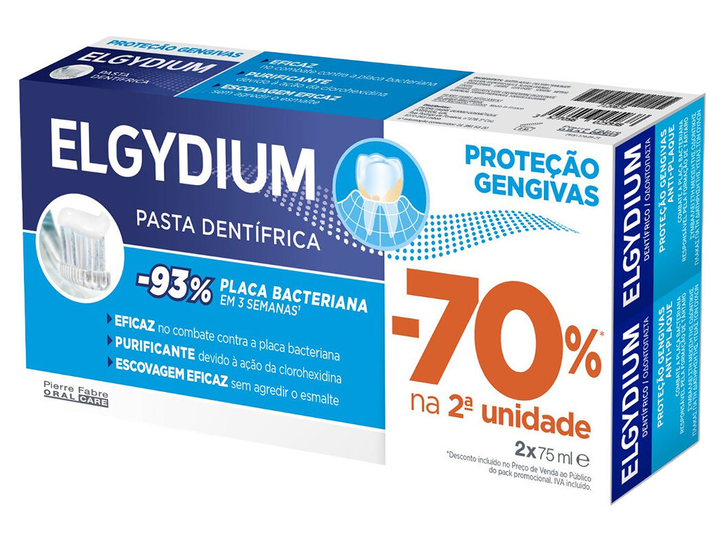 PASTA DENTES ELGYDIUM PROT GENGIVAS 2X75ML image number 0