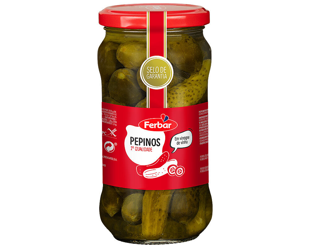 PEPINOS FERBAR EM VINAGRE 345(180)G