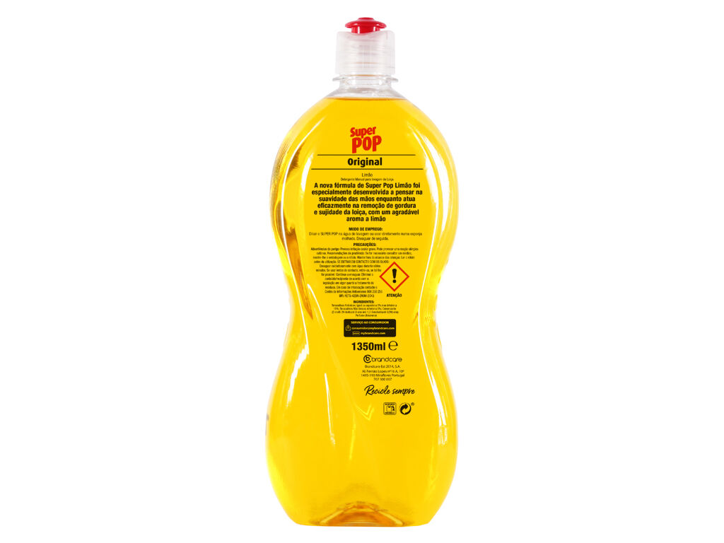 DETERGENTE DE LOI&Ccedil;A LIMAO SUPER POP 1200+150 ML image number 1