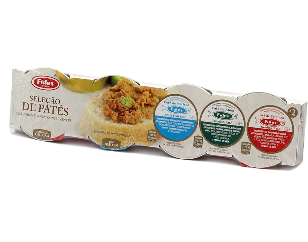 PAT&Ecirc; SARDINHA+ATUM+CAVALA FIDES 4X22 G