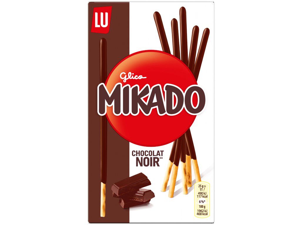 BOLACHA COBERTA MIKADO CHOCOLATE NEGRO 75G image number 1