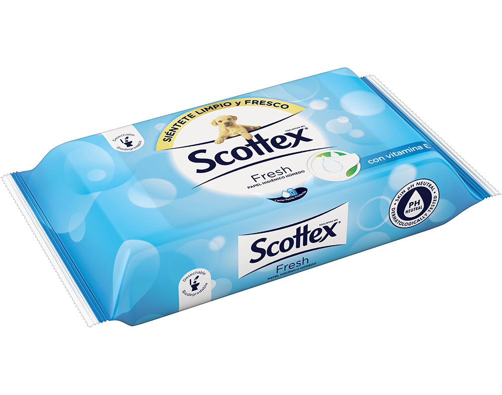 PAPEL SCOTTEX HIGI&Eacute;NICO H&Uacute;MIDO 38 UN image number 0