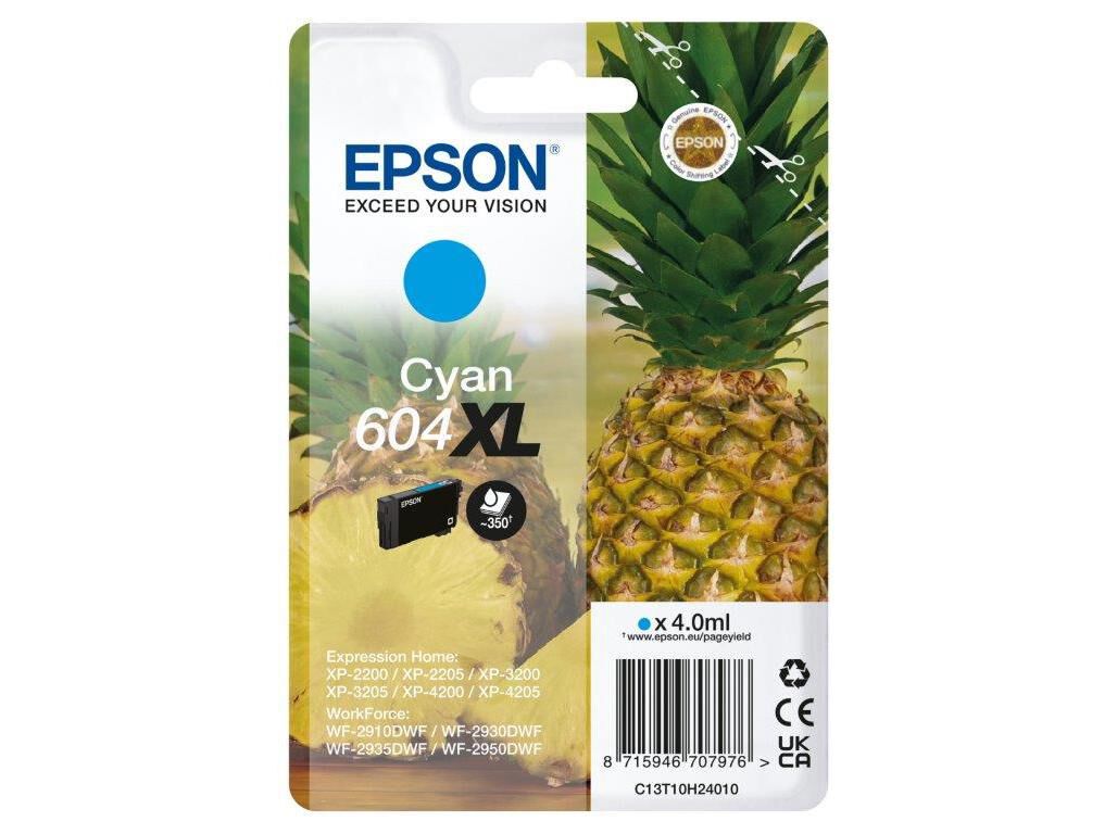 TINTEIRO ORIGINAL EPSON SINGLEPACK CYAN 604XL