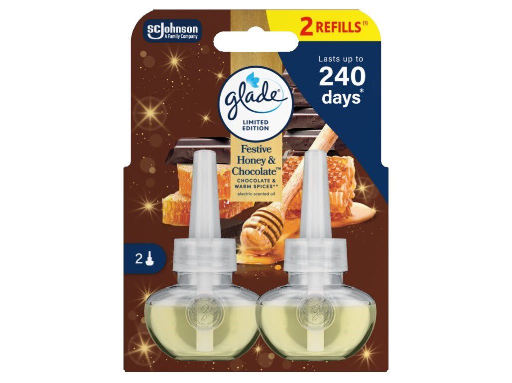 AMBIENTADOR EL&Eacute;TRICO GLADE HONEY & CHOCOLATE REC 2UN image number 0