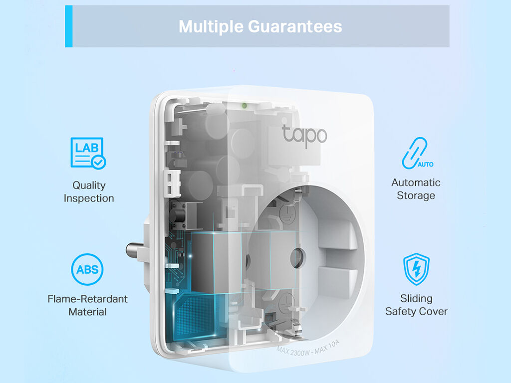 TOMADA SMART TP-LINK 2300W 10A TAPO-P100 PACK 2 image number 2