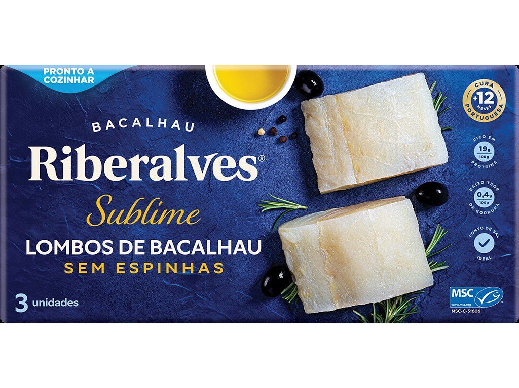 LOMBOS BACALHAU RIBERALVES S/ ESPINHAS SUBLIME 450G image number 0