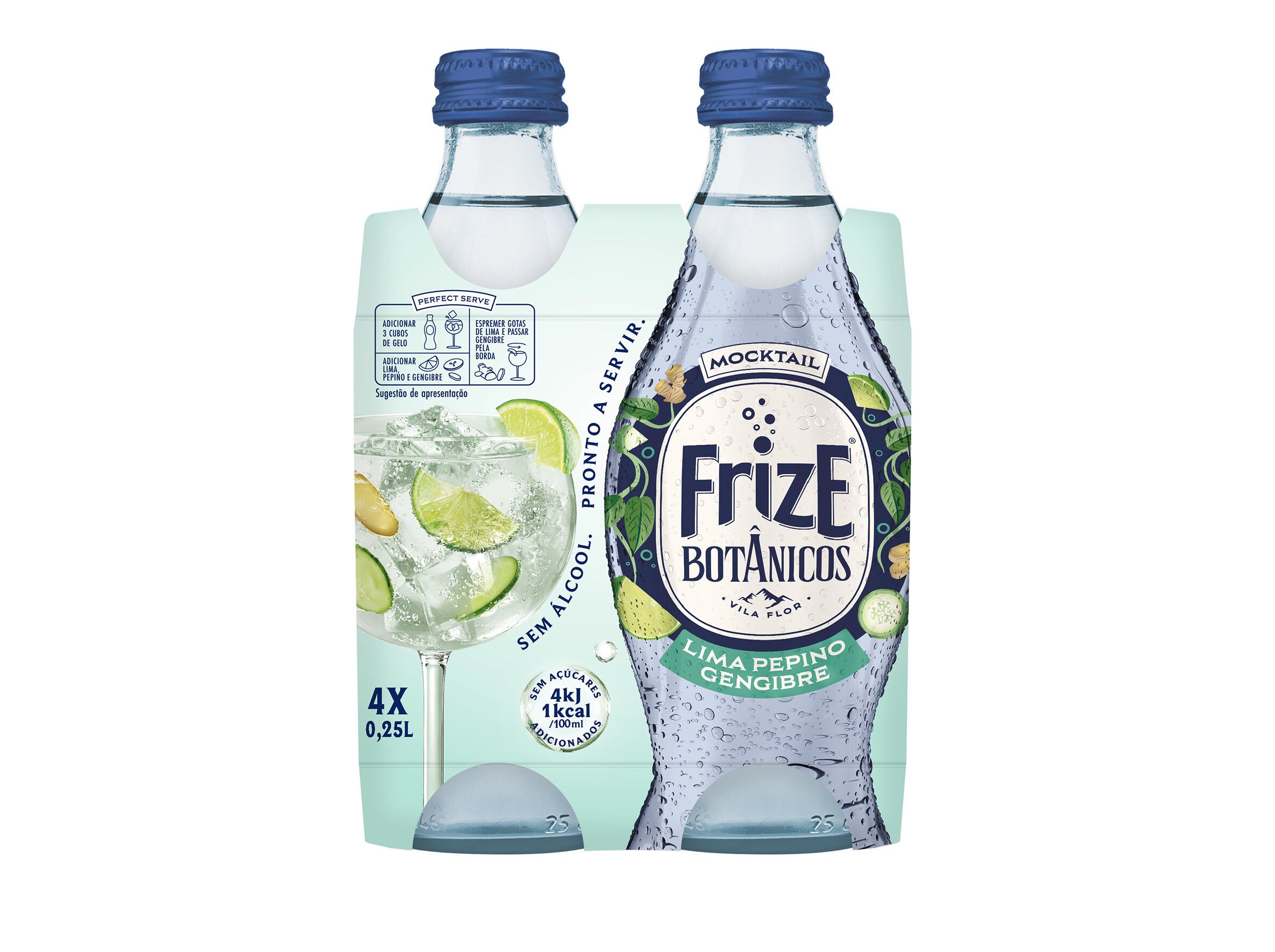 AGUA C/GAS FRIZE BOT LIM/PEP/GENG 4X025L