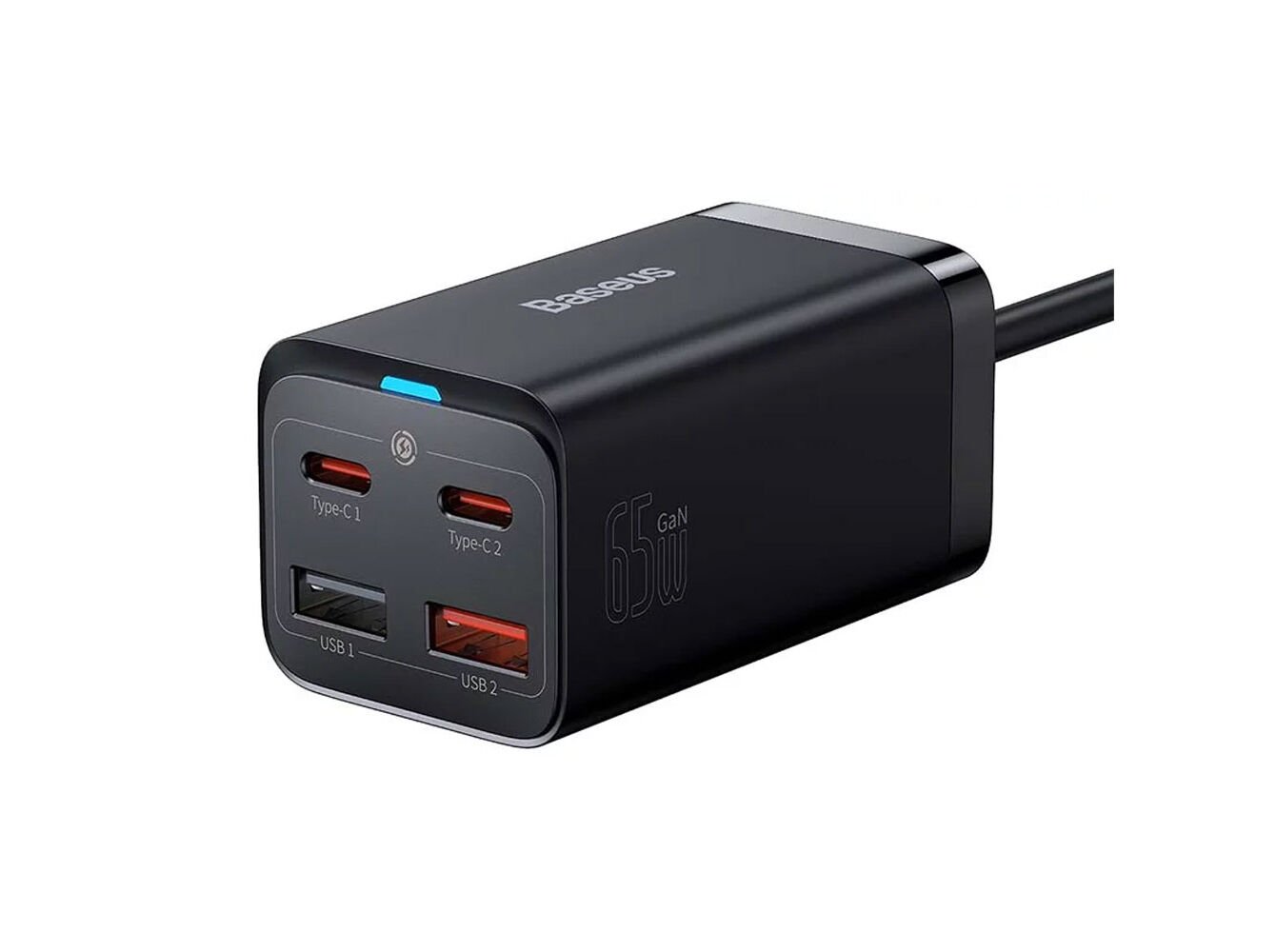 CARREGADOR BASEUS CCGP040101 65W 2USB+2USB-C image number 0
