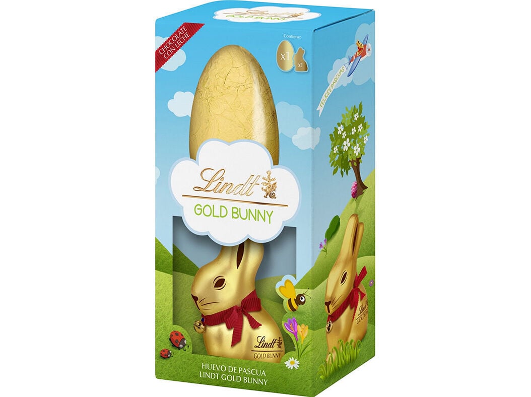 OVO CHOCOLATE LEITE LINDT GOLD BUNNY SHELL EGG 195G